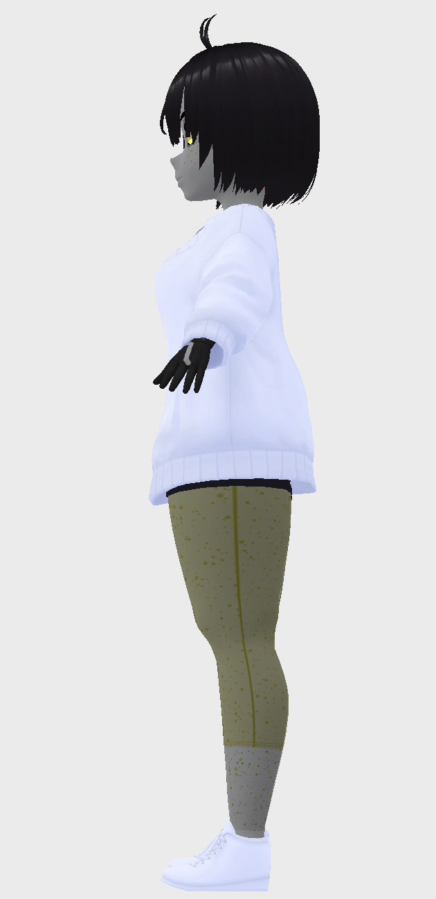this is a side view of the vroid character